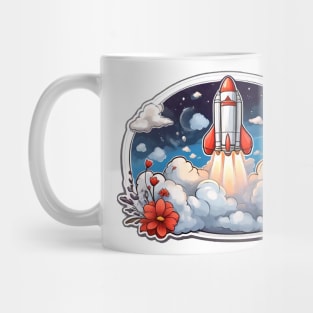 Cloudbound Rocketry: A Coloring Extravaganza (144) Mug